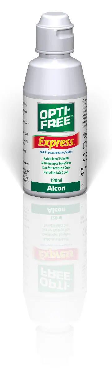 Opti-Free Express, wielofunkcyjny płyn dezynfekujący do soczewek, 120 ml 