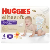 Huggies Elite Soft Mega Pants pieluchomajtki rozmiar 4 (9-14 kg), 38 szt.
