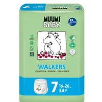 Muumi Baby Walkers 7 XL, Pieluchomajtki Ekologiczne 16-26 KG, 34 szt.