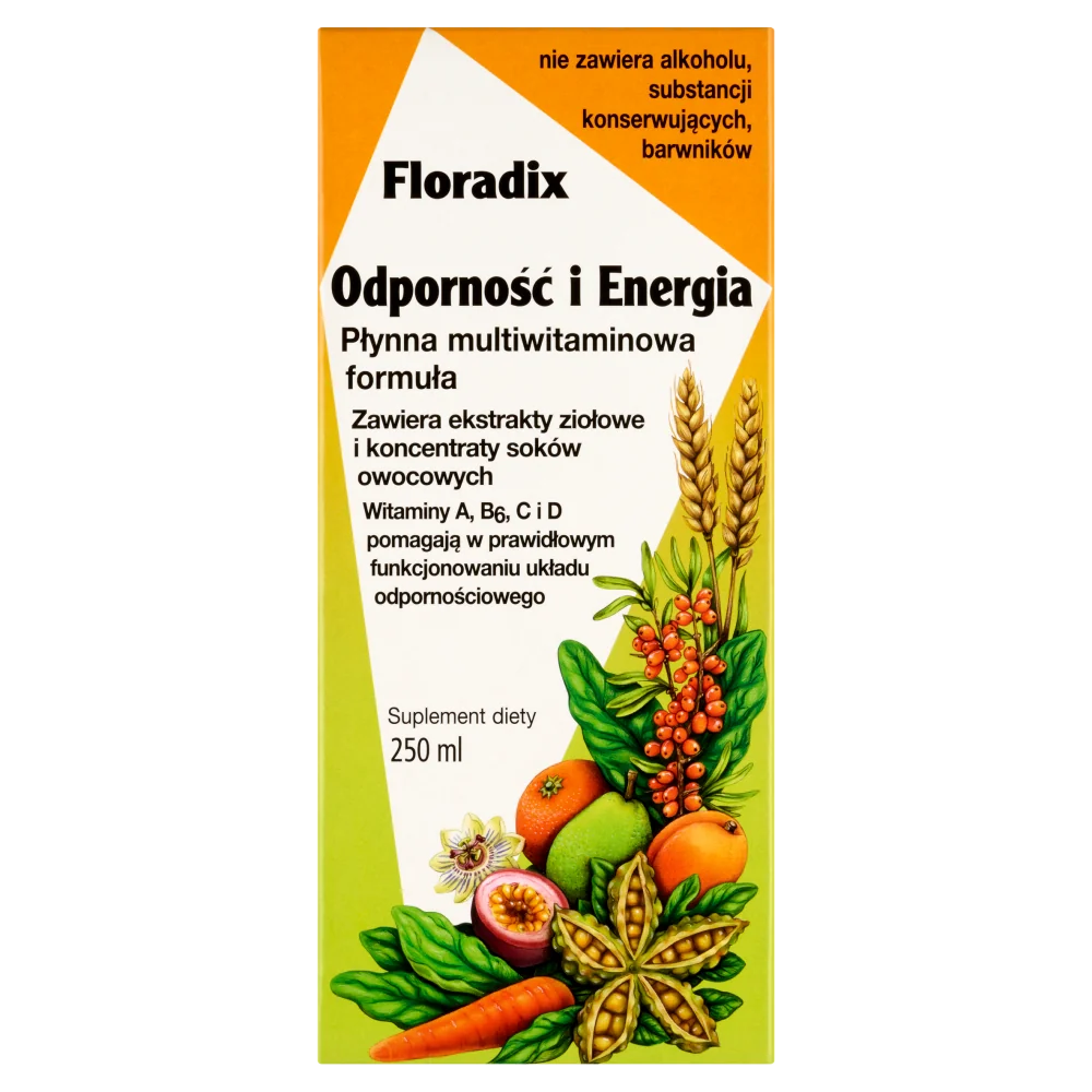 Floradix Odporność i Energia suplement diety, 250 ml