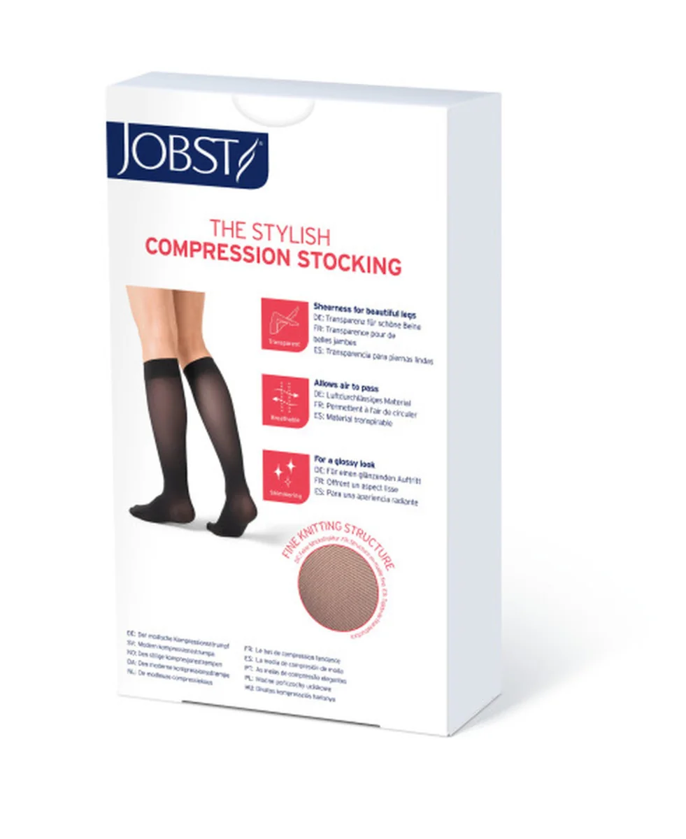 Jobst UltraSheer, podkolanówki CCL1, naturalne, rozmiar V, zamknięte palce, 1 para