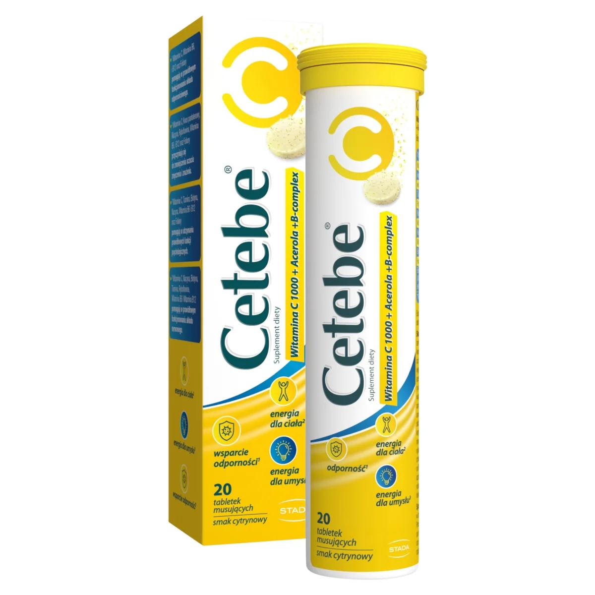 Cetebe Witamina C 1000 mg 20 tabletek musujących