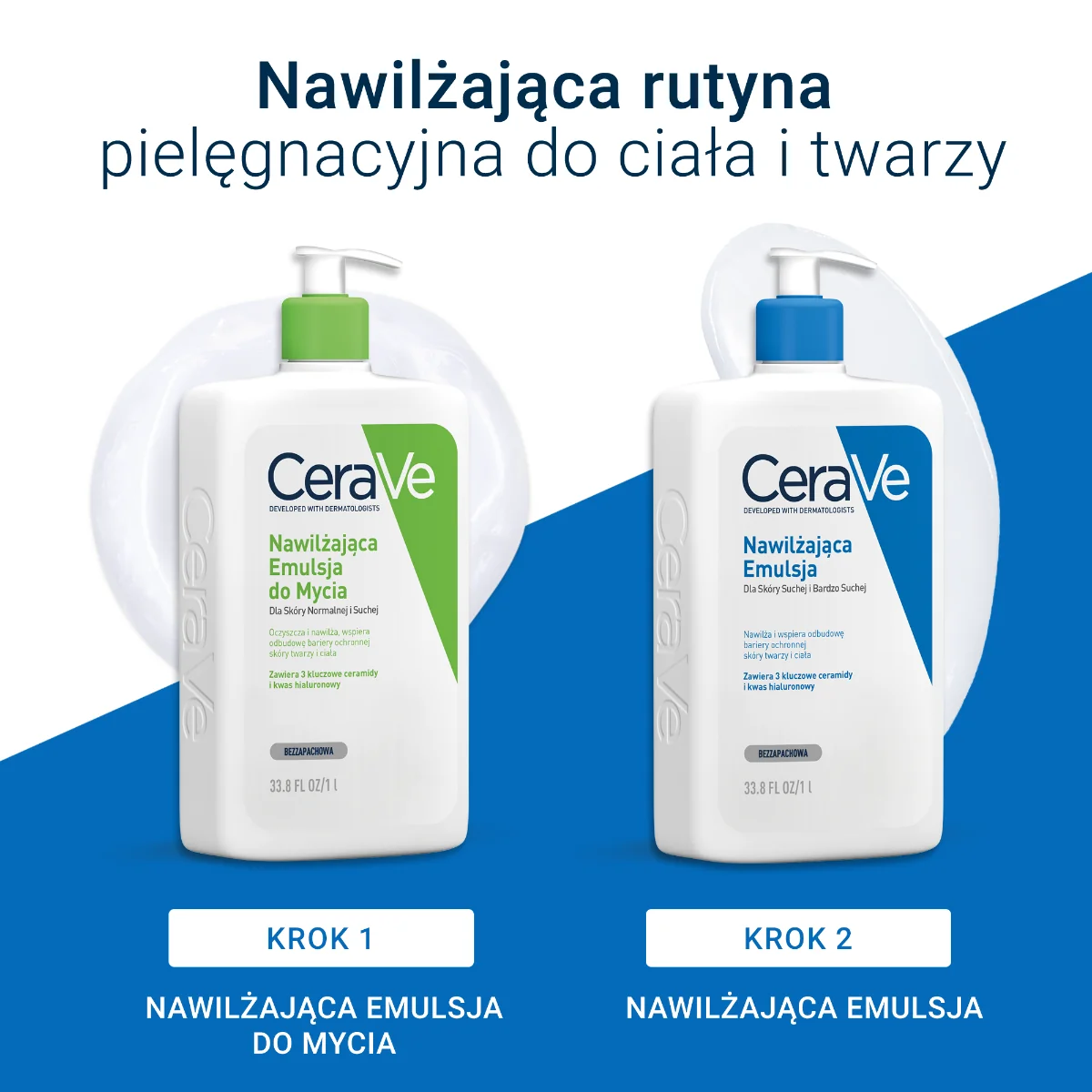 Cerave nawilżająca emulsja do twarzy i ciała, 1000 ml