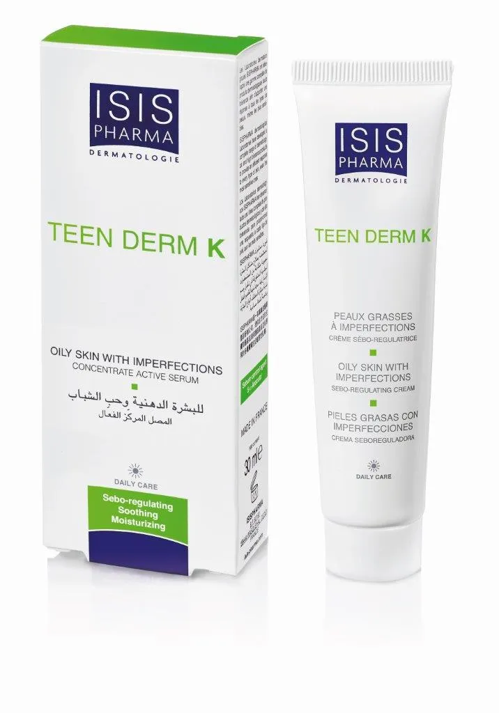 Isis Pharma Teen Derm K, krem keratoregulujący do skóry tłustej i trądzikowej, 30 ml