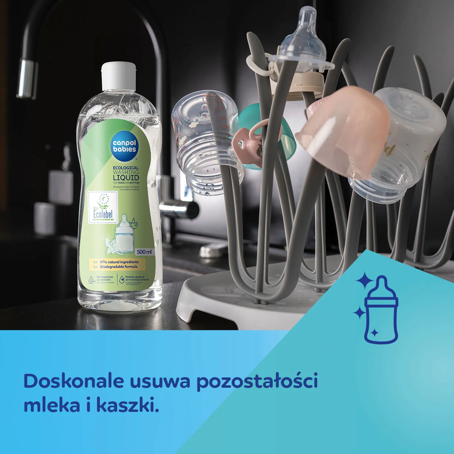 Canpol Babies, płyn do mycia smoczków i butelek, 500 ml 
