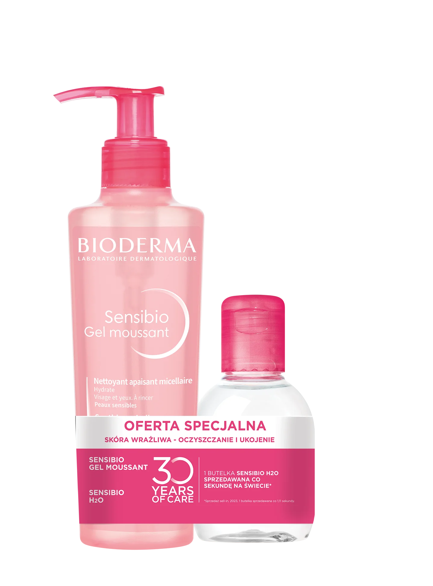 Bioderma Zestaw Sensibio Gel Moussant 200 ml + H2O 100 ml