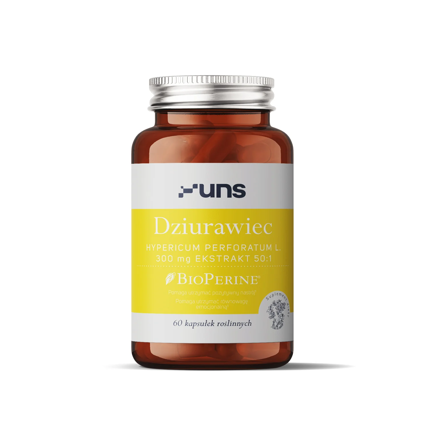 UNS Dziurawiec + BioPerine® 60 wege kapsułek
