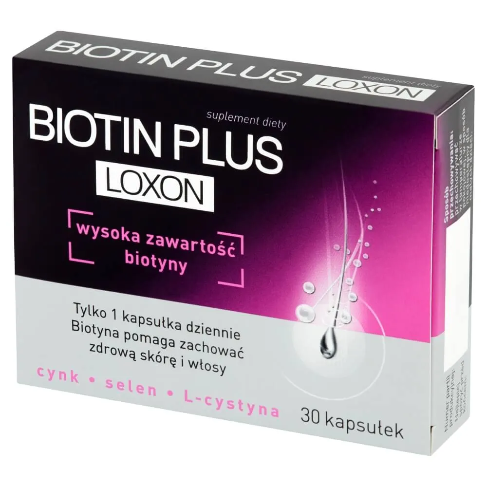 Biotin Plus Loxon, suplement diety, 30 kapsułek