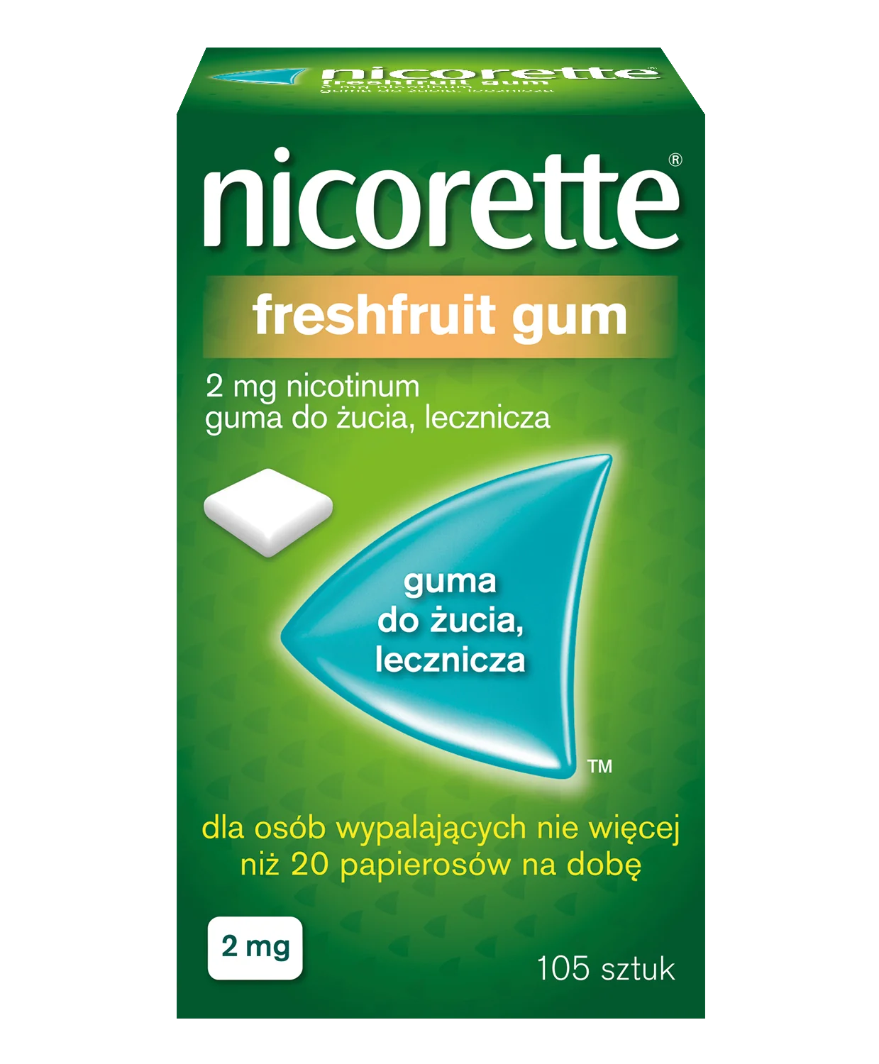 Nicorette FreshFruit Gum 2 mg 105 gum do żucia
