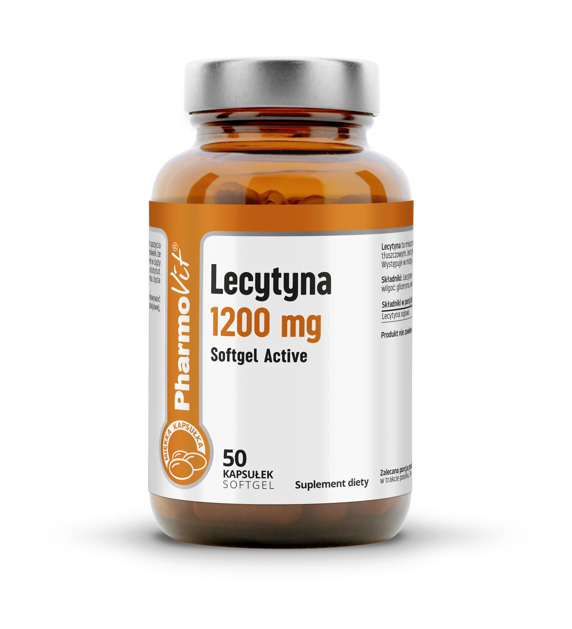 PharmoVit® Lecytyna 1200 mg Softgel Active 50 kapsułek miękkich