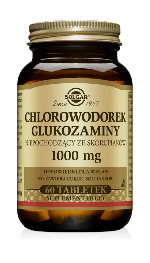 Solgar Chlorowodorek Glukozaminy 60 tabletek. Data ważności: 31.10.2026