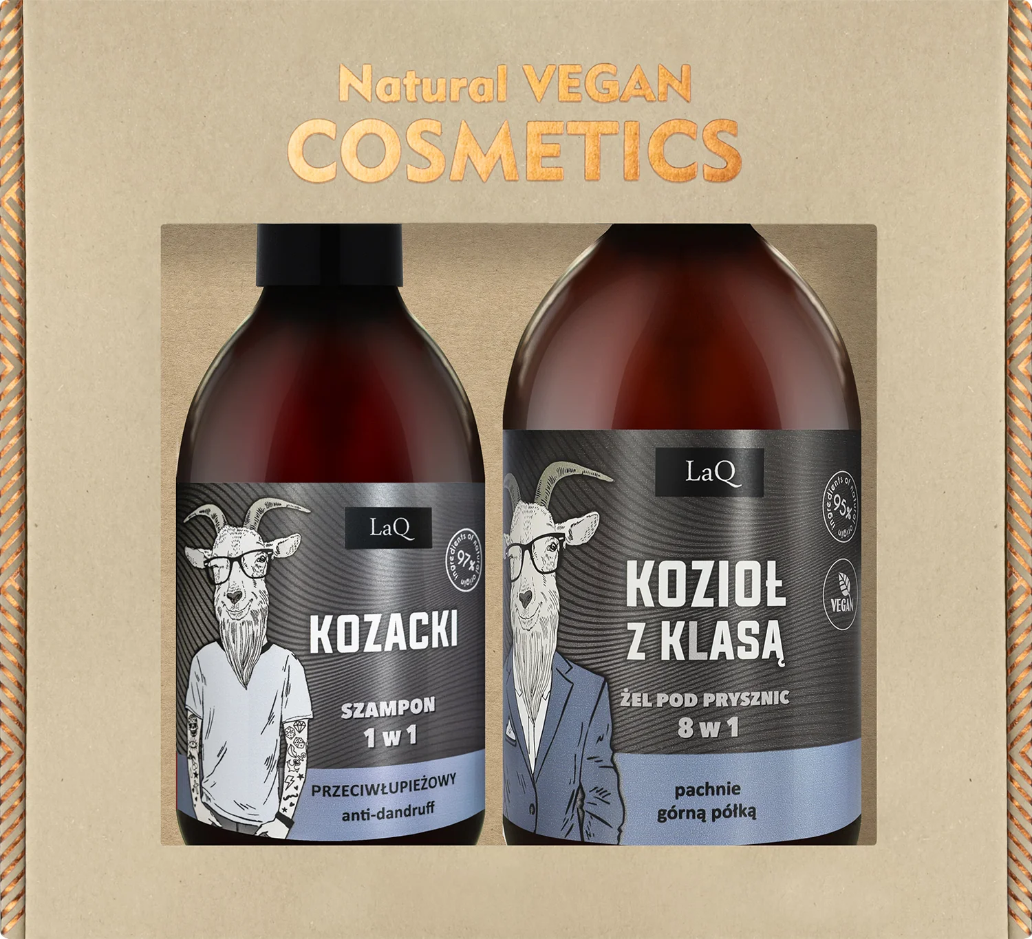 LaQ Zestaw Kozioł z Klasą żel, 500 ml + szampon, 300 ml