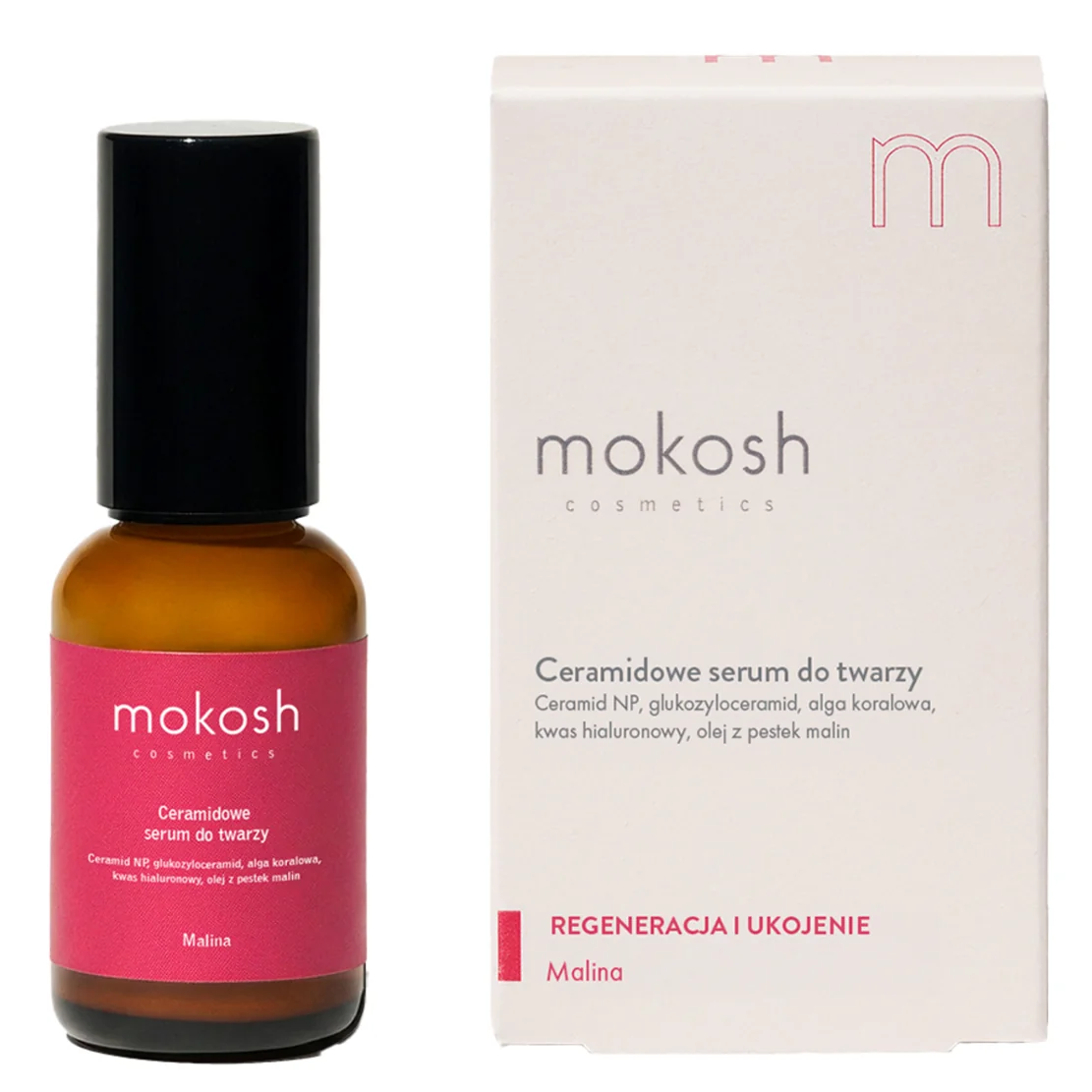 Mokosh ceramidowe serum do twarzy Malina, 30 ml