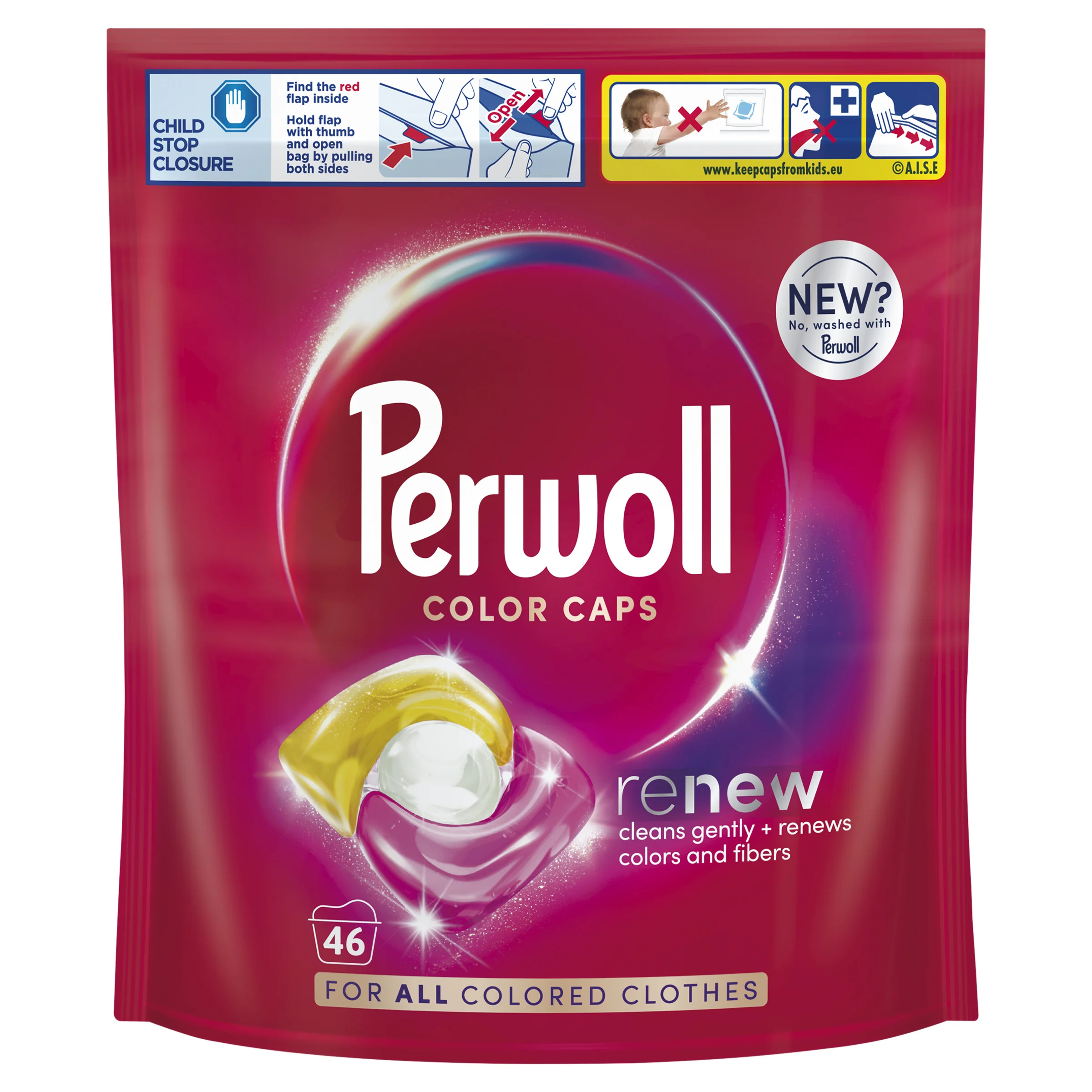 Perwoll Renew Color Caps 46 kapsułek do prania