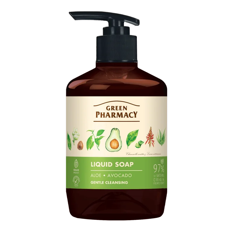Green Pharmacy mydło w płynie aloes i awokado, 460 ml