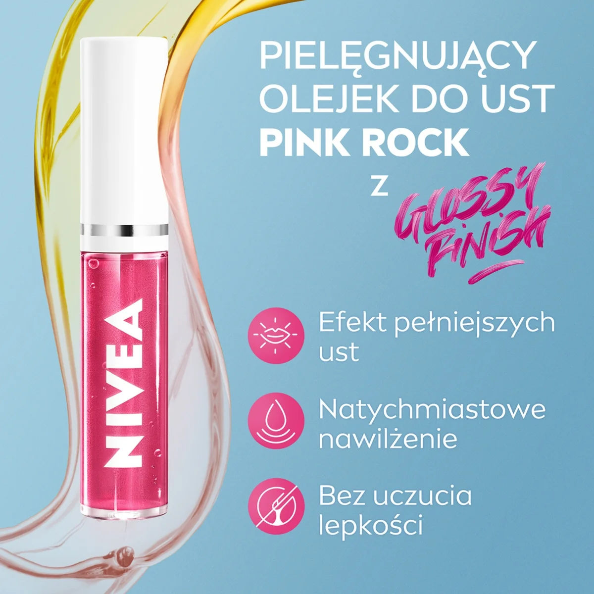 Nivea Caring Lip Oil pielęgnujący olejek do ust Pink Rock, 5,5 ml