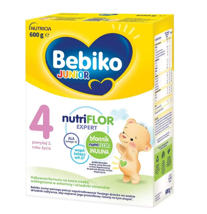 Bebiko Junior 4 Odżywcza formuła na bazie mleka dla dzieci powyżej 2. roku życia, 600 g