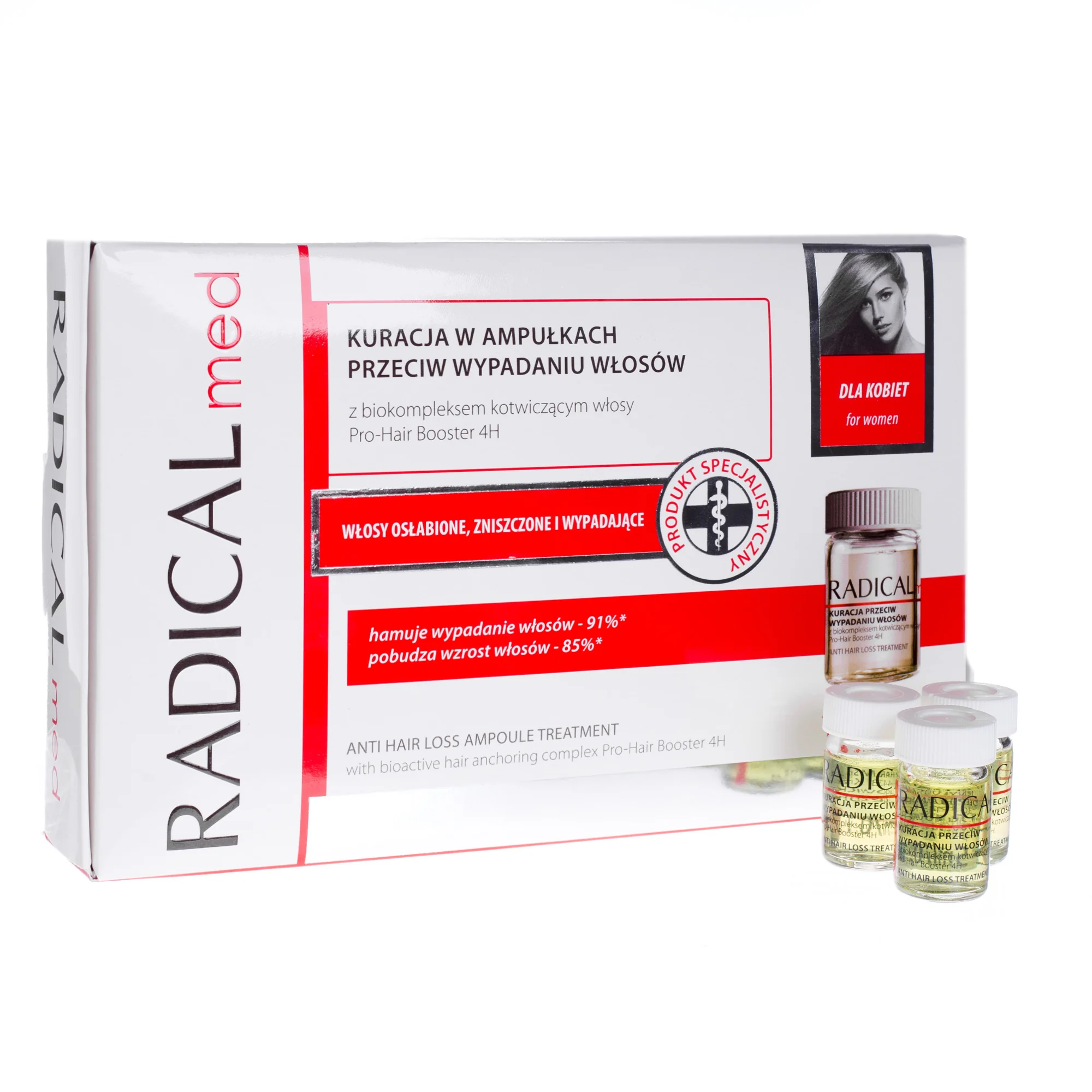 Radical Med kuracja w ampułkach przeciw wypadaniu włosów, 15 x 5 ml