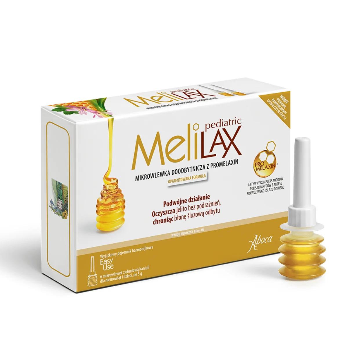Melilax Pediatric mikrowlewka z Promelaxin, 6x5g