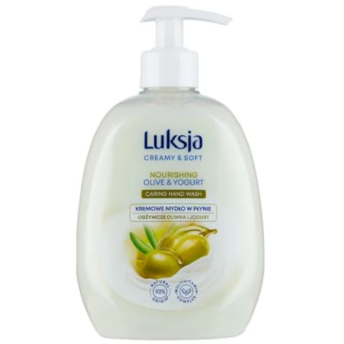 Luksja Creamy & Soft kremowe mydło w płynie Odżywcze oliwka i jogurt, 500 ml