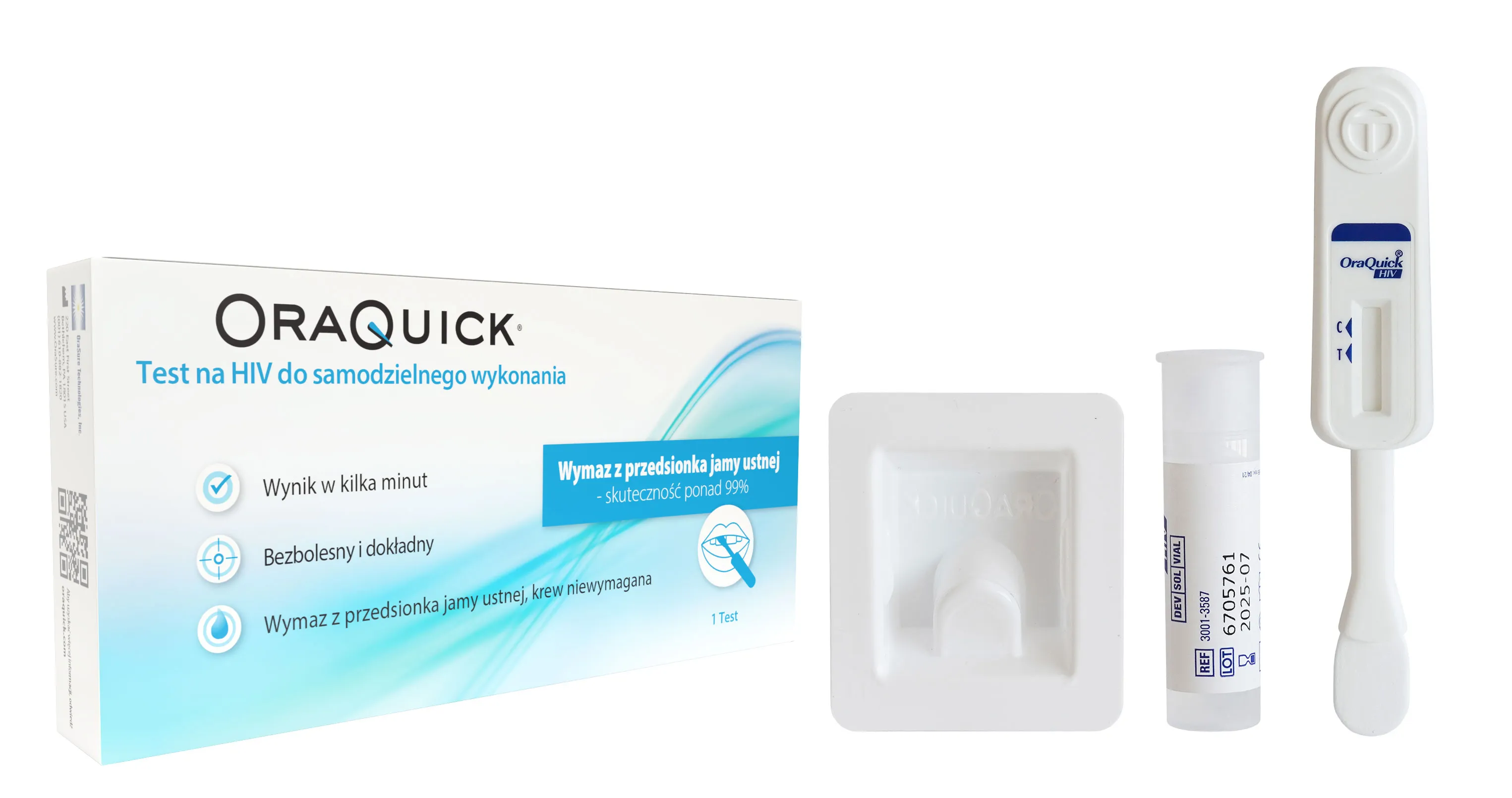 Test OraQuick® na obecność wirusa HIV 1 sztuka