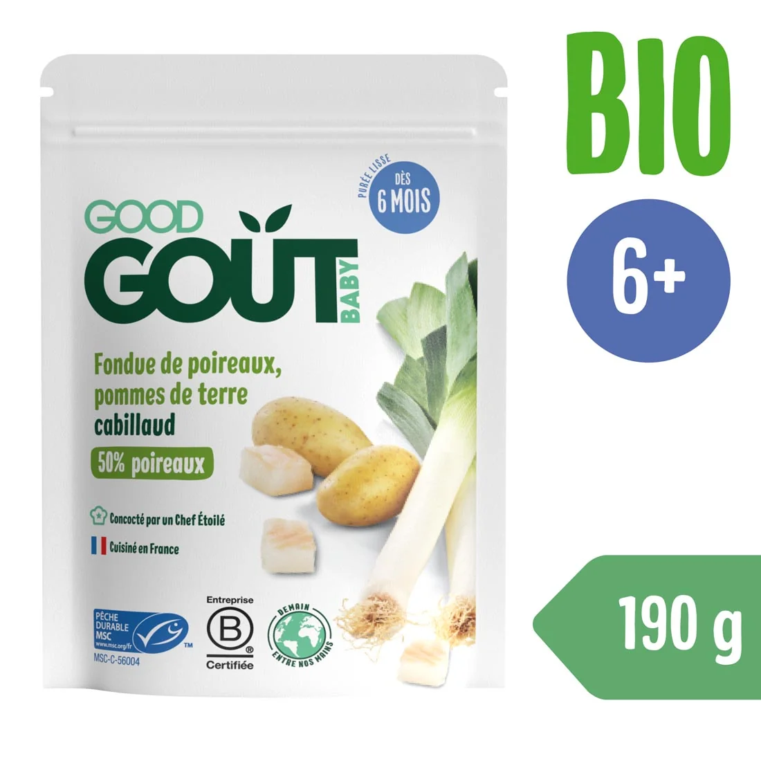 Good Gout BIO por z ziemniakami i dorszem, 190 g
