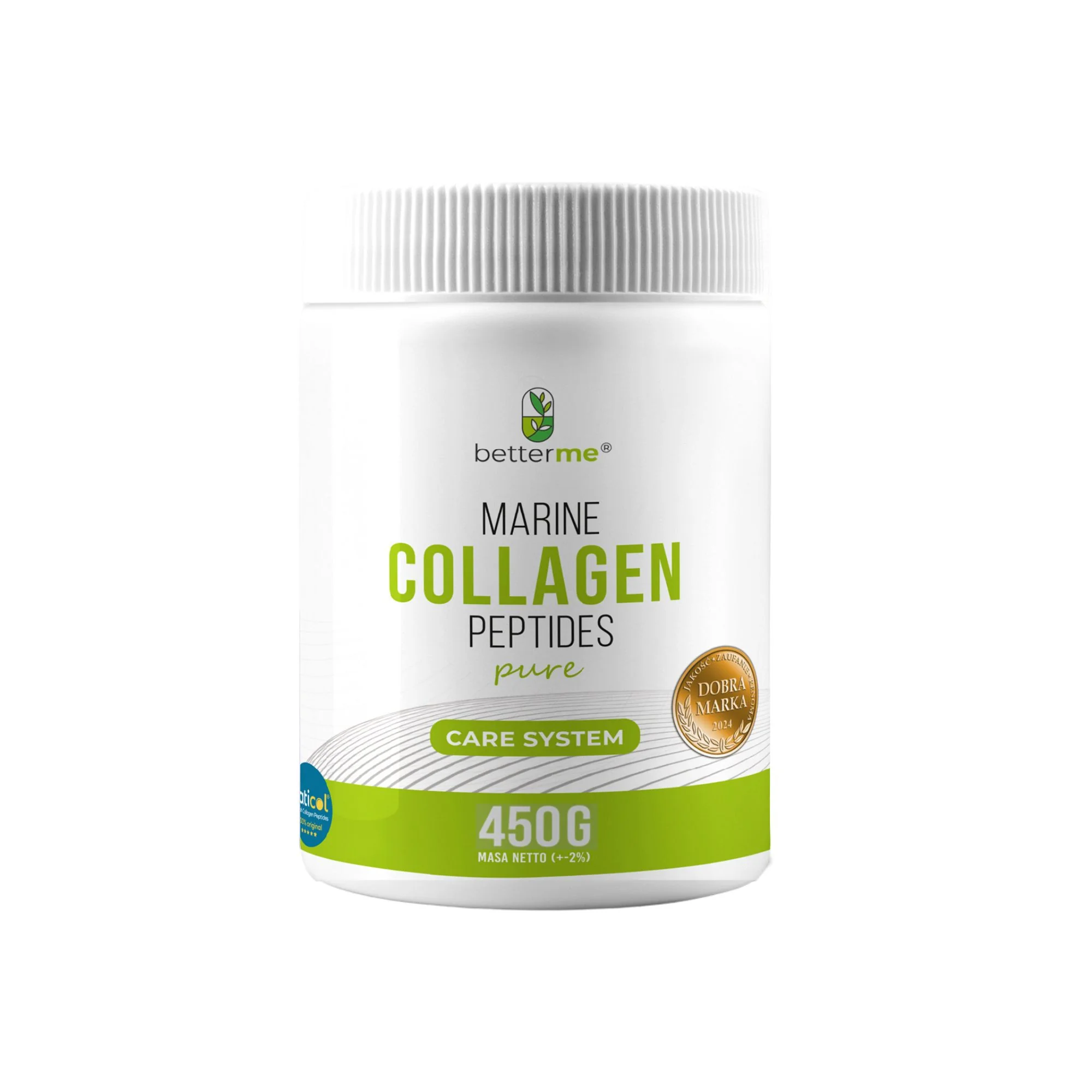 BetterMe Marine Collagen Peptides Pure proszek, 450 g