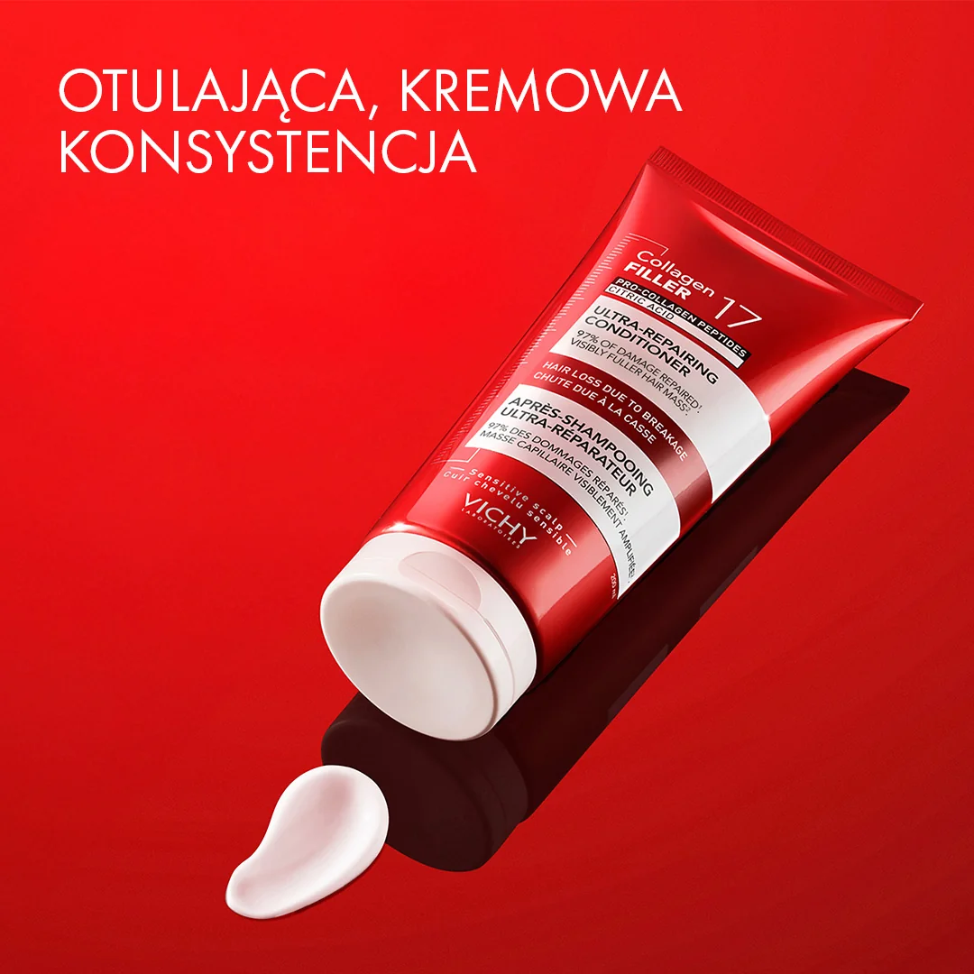 Vichy Dercos Collagen 17 Filler ultraregenerująca odżywka do włosów, 200 ml