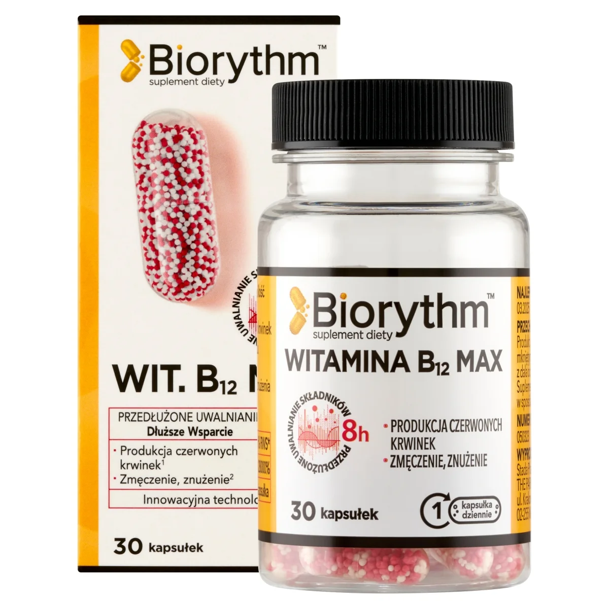 BIOrythm Witamina B12 Max 30 kapsułek