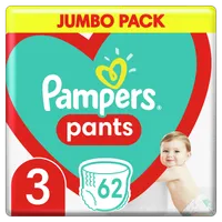 Pampers Pants 3 (6kg-11kg), pieluchomajtki, 62 sztuk