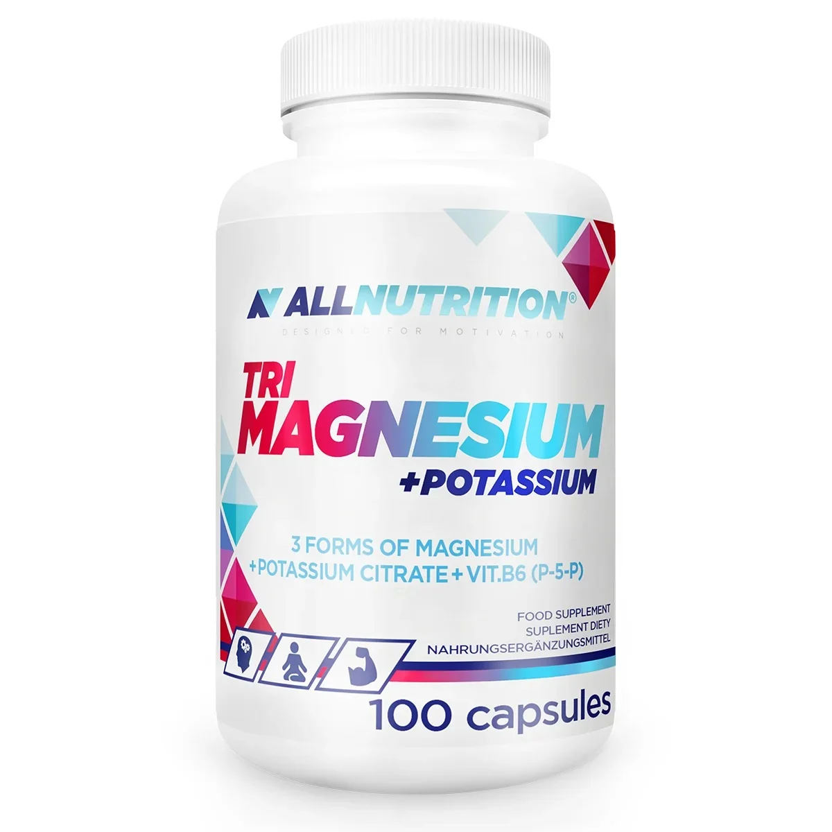 Allnutrition Tri Magnesium + Potassium 100 kapsułek