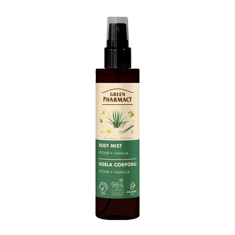 Green Pharmacy mgiełka do ciała wetyweria i wanilia, 150 ml