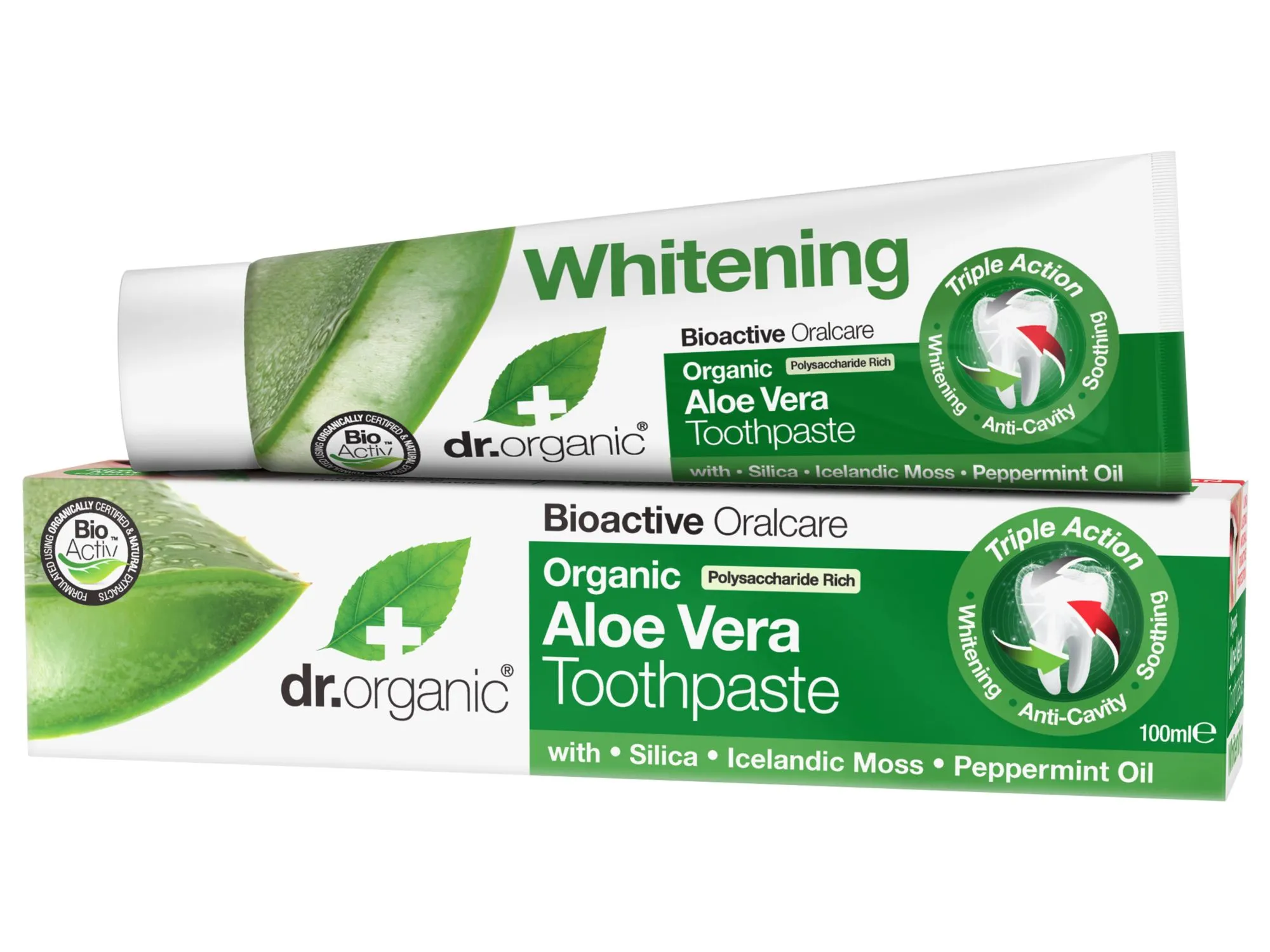Dr.Organic Bioactive Oralcare, pasta do zębów z aloesem, 100 ml