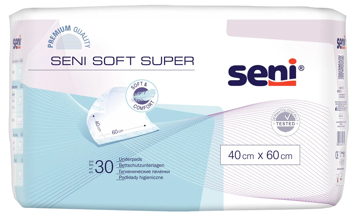  Seni Soft Super, 40x60 cm, podkłady higieniczne, 30 sztuk