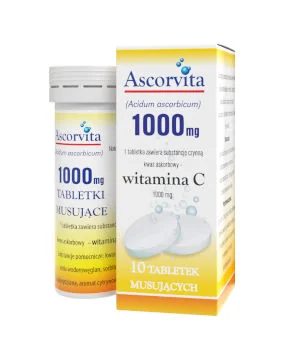 Ascorvita Witamina C 1000 mg 10 tabletek musujących Ascorvita Witamina C 1000 mg 10 tabletek musujących