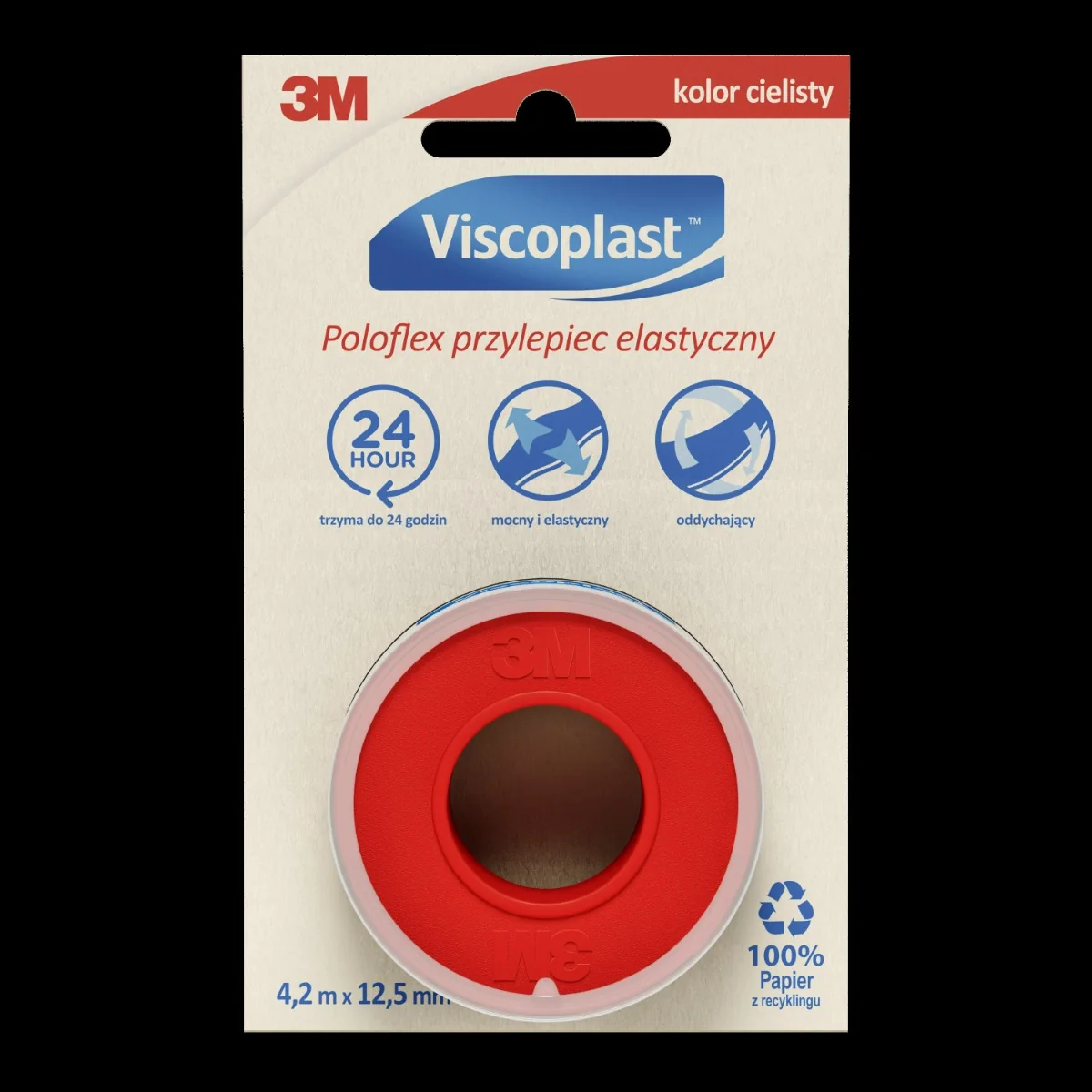 Viscoplast Poloflex przylepiec elastyczny 4,2 x 12,5 mm, 1 szt.