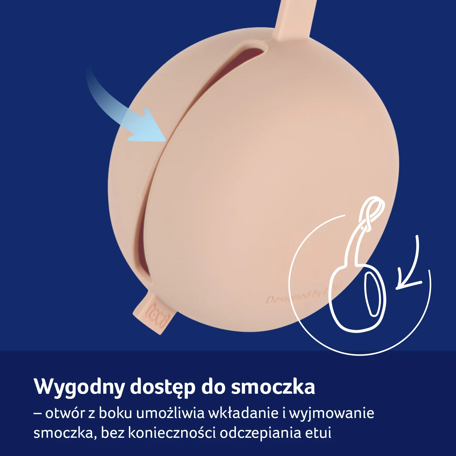 LOVI Silikonowe etui na smoczek nude, 1 sztuka