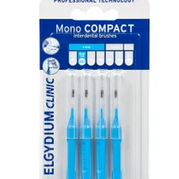 Elgydium Clinic Mono Compact 1, szczoteczki międzyzębowe, niebieskie, 4 sztuki