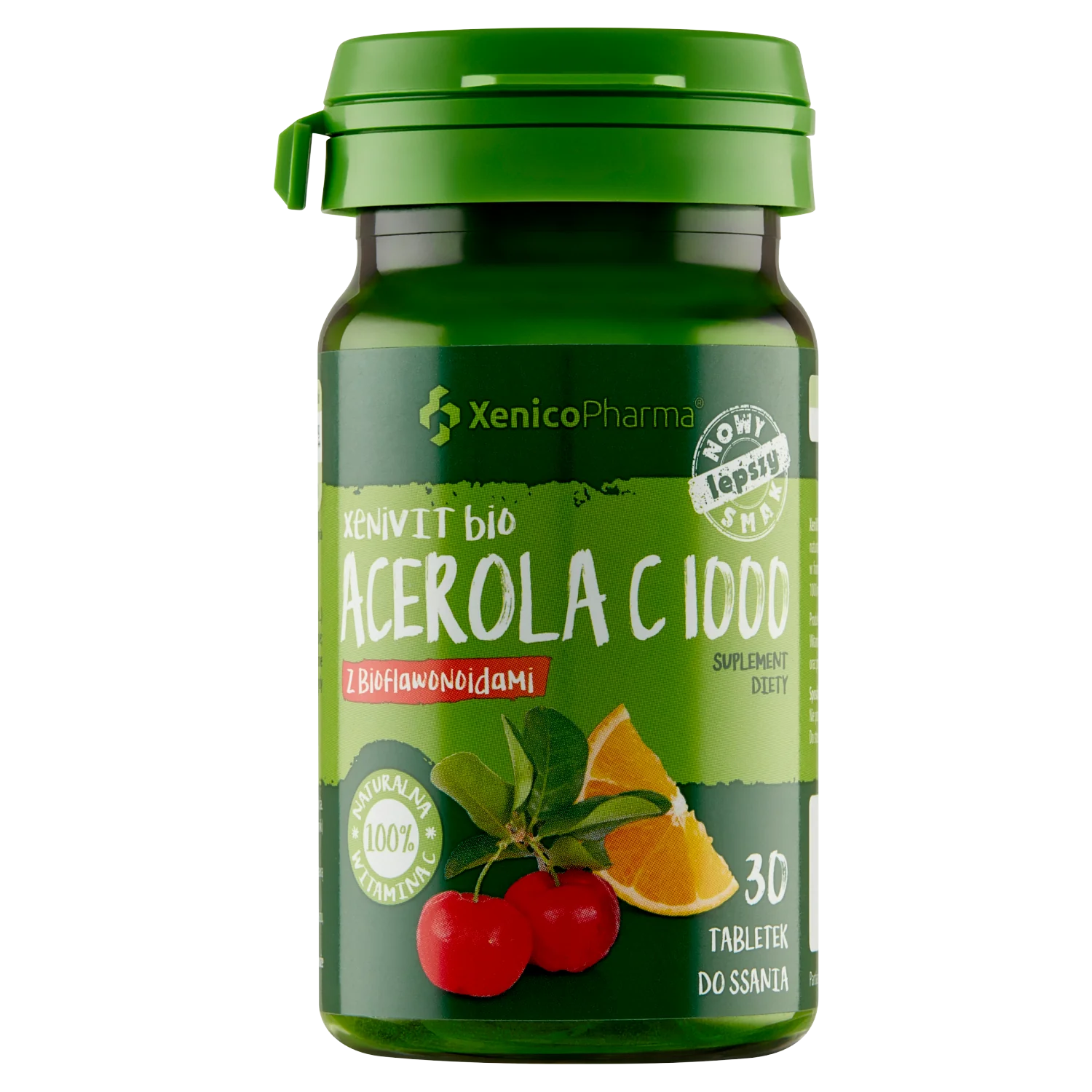 XeniVIT bio Acerola C 1000 z bioflawonoidami suplement diety, 30 tabletek do ssania