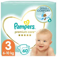 Pampers Premium Care 3, rozmiar 3, 6-10 kg, 60 sztuk