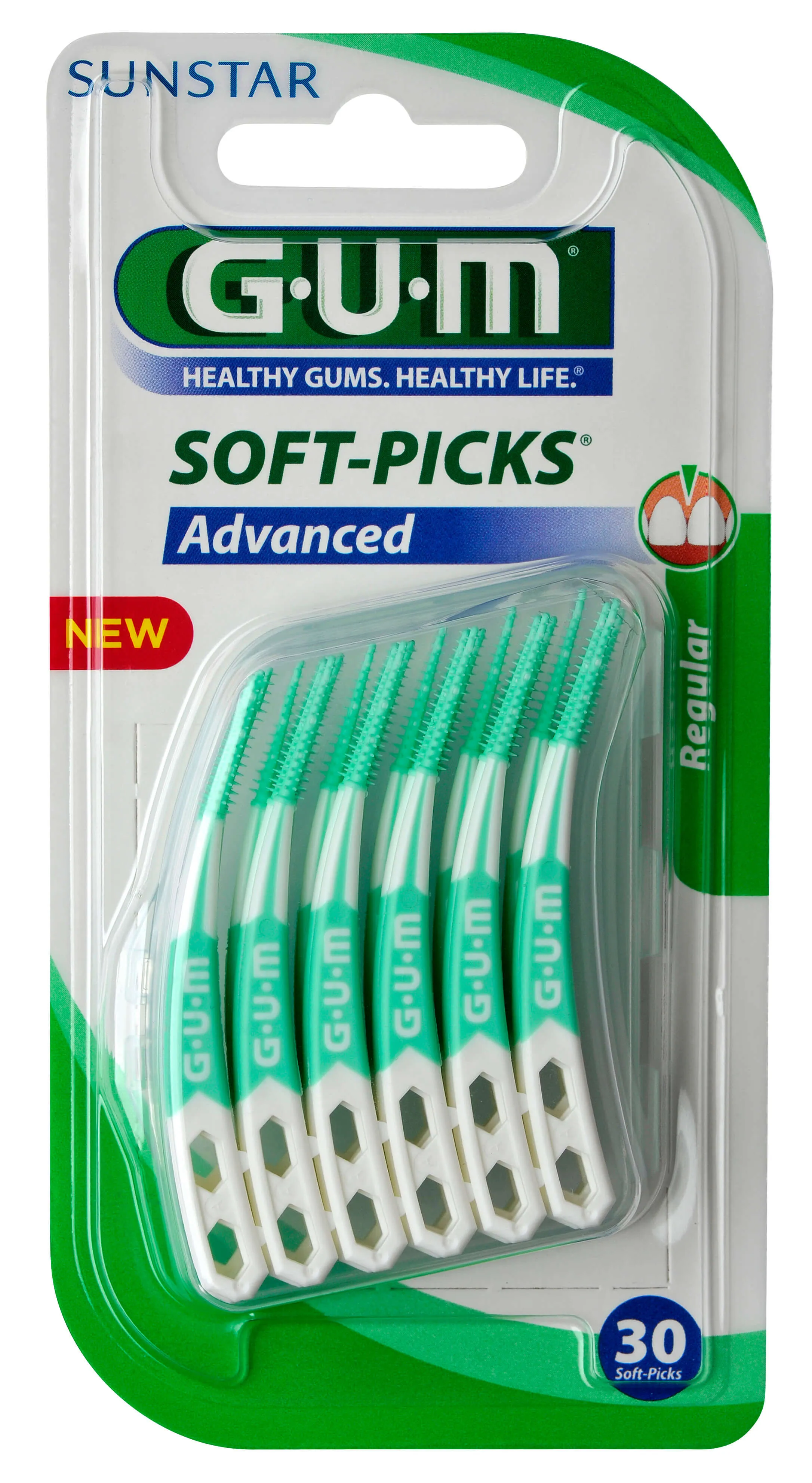 Sunstar Gum Soft-Picks Advanced, czyściki międzyzębowe, 30 sztuk 