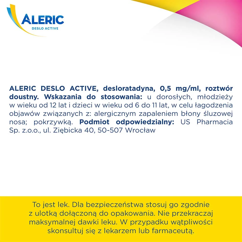Aleric Deslo Active 0,5 mg/ml syrop 60ml