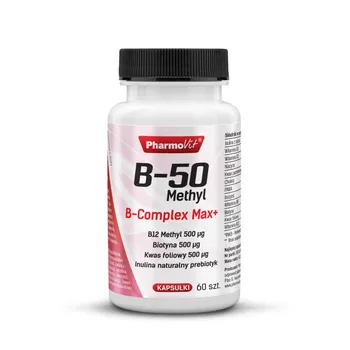 B-50 Methyl B-Complex Max+ Pharmovit, suplement diety, 60 kapsułek 