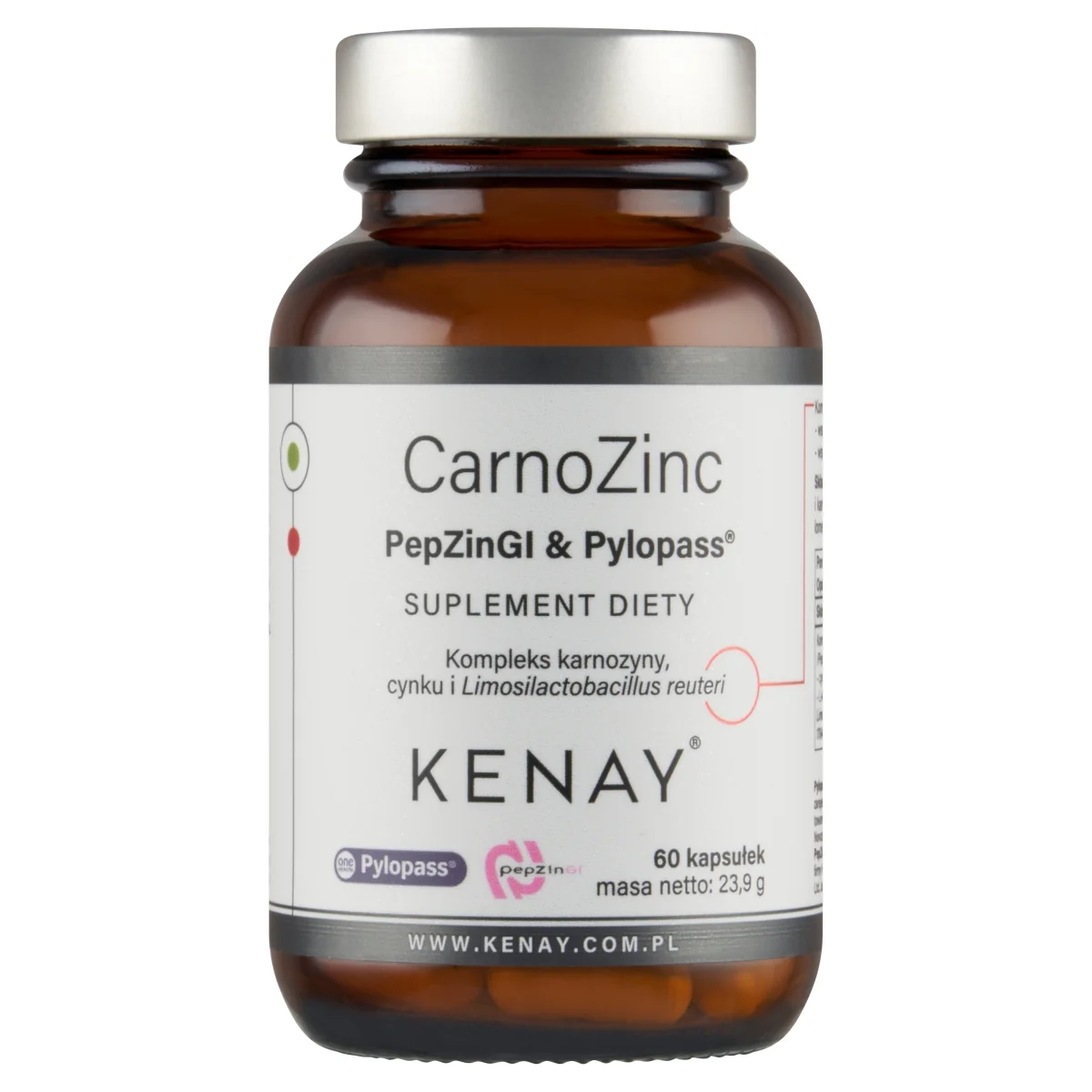 KenayAG CarnoZinc PepZinGl & Pulopass 60 kapsułek
