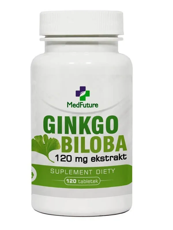 Ginkgo Biloba Ekstrakt, 120 mg, 120 tabletek