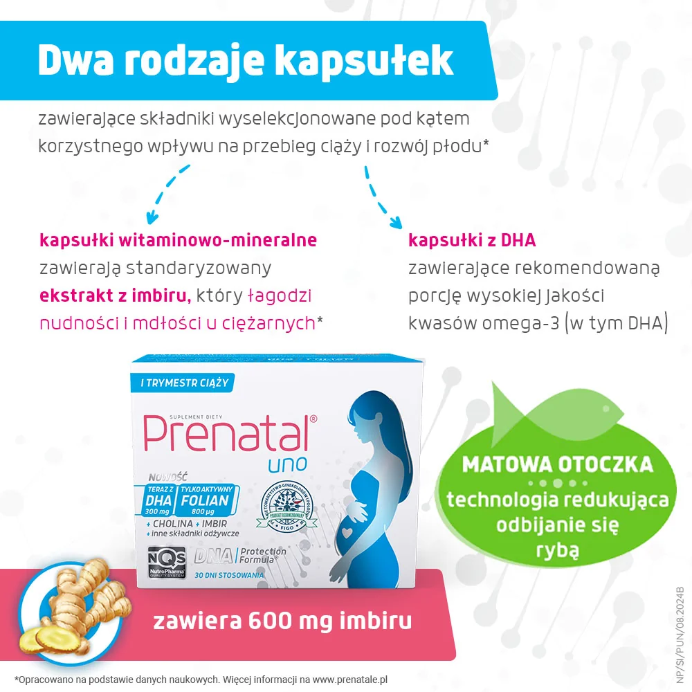 Prenatal ® Uno DHA 30 + 30 kapsułek