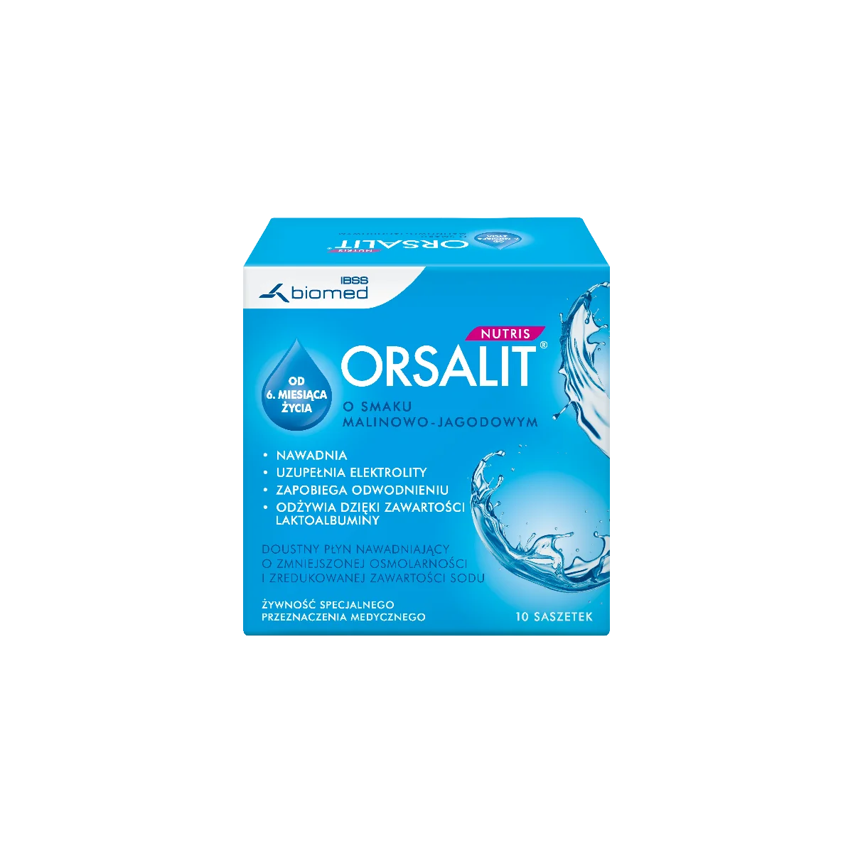 Orsalit Nutris proszek, smak malinowo-jagodowy, 10 saszetek
