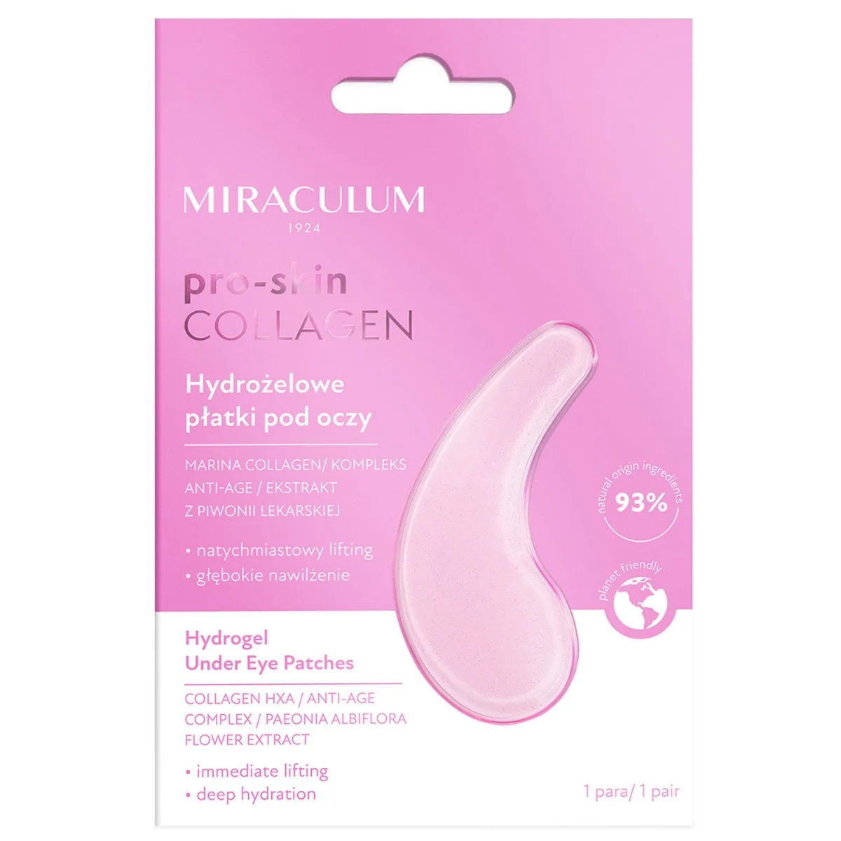 Miraculum COLLAGEN pro-skin hydrożelowe płatki pod oczy, 2 szt.