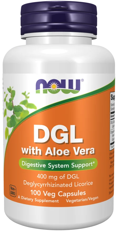 Now Foods DGL 400 mg z aloesem 100 kapsułek