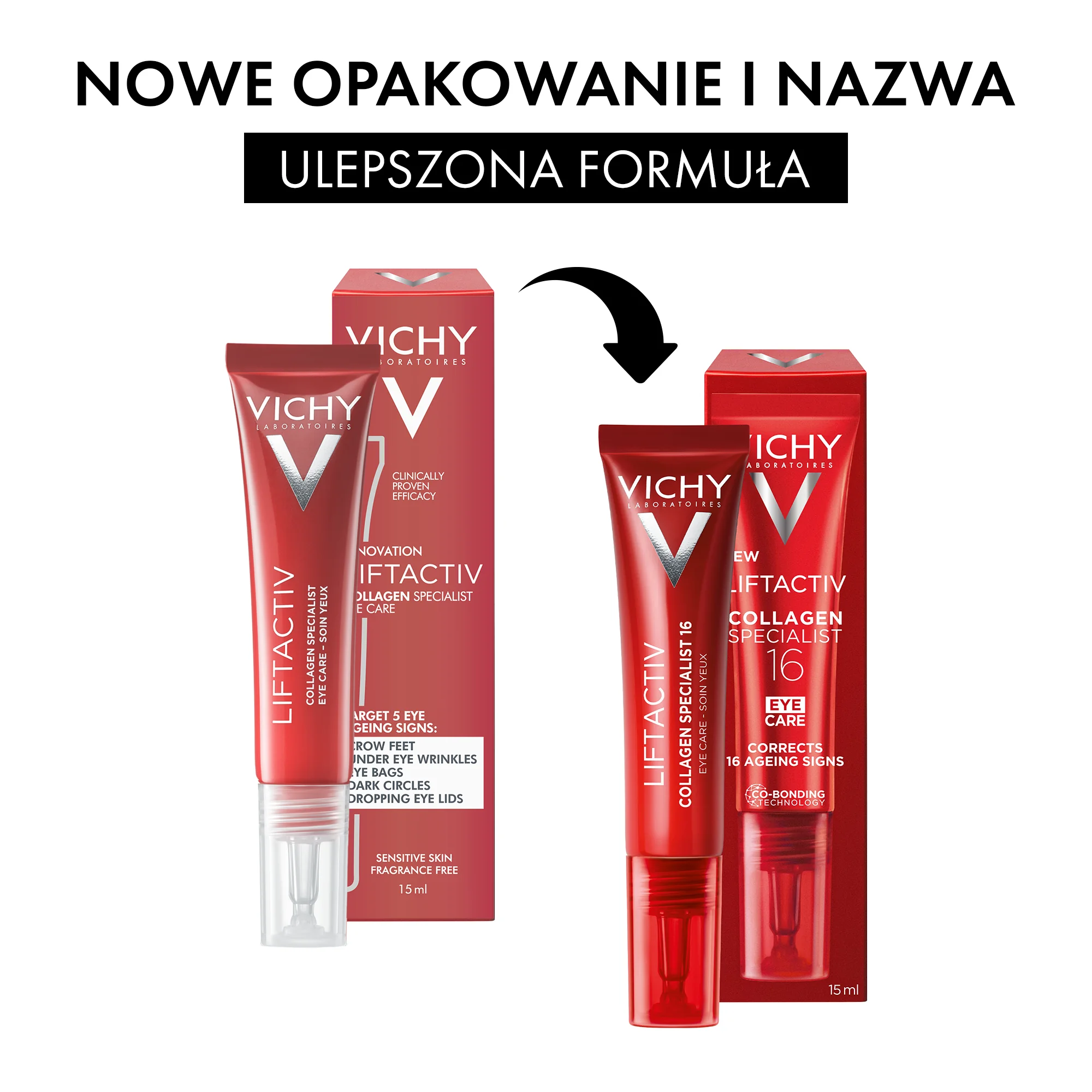 Vichy Liftactiv Collagen Specialist krem pod oczy, 15 ml